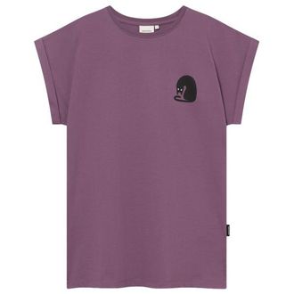 Dedicated T-Shirt Visby Curious Cat T-Shirt f&uuml;r Damen | lila