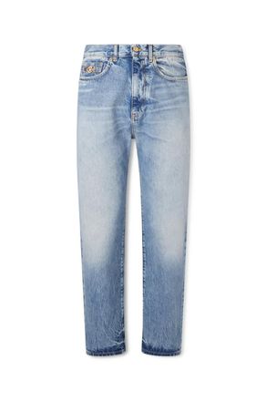 Versace Embellished Straight-Leg Jeans