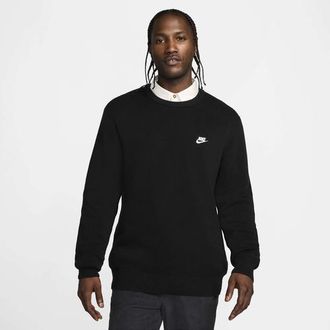 Nike Mens Club Crew Sweater - Black/White Size 3XL