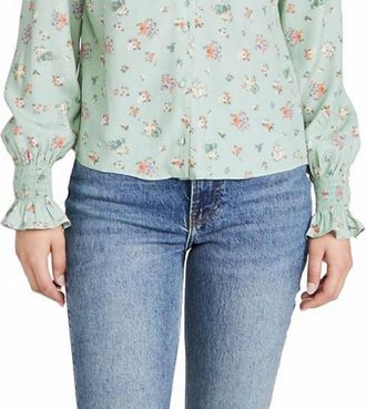 Paige Pepper Blouse In Mint Multi