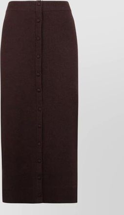 Victoria Beckham mohair blend midi skirt ribbed waistband