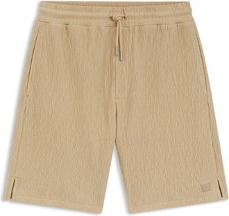 HUGO BOSS Stretch-cotton shorts with creased effect