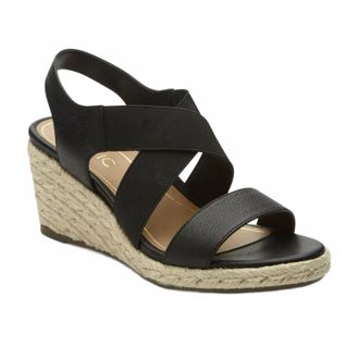Vionic Womens Ainsleigh Wedge Sandal In Black