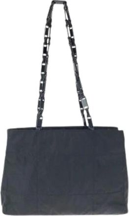 Prada Pre-owned Shoulder Bags, female, Black, Size: ONE SIZE Pre-owned Nylon Tote