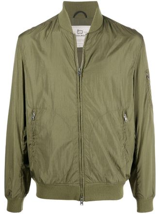 Woolrich zip-up bomber jacket - men - Polyamide/Polyamide - S - Green