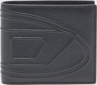 Diesel Bi-fold wallet in grained leather - Small Wallets - Man - Black