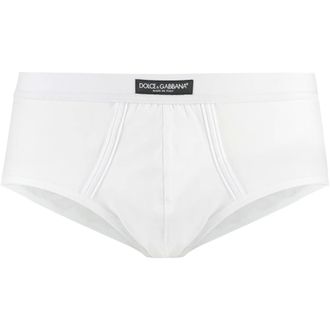 Dolce & Gabbana Effen slips - Heren - Ondergoed - Wit - Maat: L Katoen