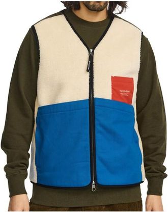 Revolution Blocked Teddy Vest Fleecegilet f&uuml;r Herren | bunt