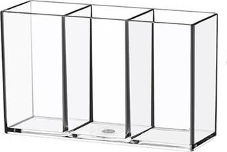 OEM Soporte Transparente De Acr&iacute;lico Para Cubiertos Y Bol&iacute;grafos, Perfecto Para La Oficina, El Dormitorio Y El Ba&ntilde;o - 9,2 X 3 X 5,7 Cm