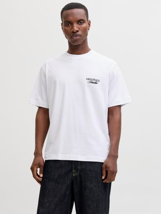 Jack & Jones Kurzarmshirt JACK & JONES JORNORREBRO TYPO TEE SS CREW NECK NOOS, Herren, Gr. XXL, hellwei&szlig; print:ss 26, Jersey, Obermaterial: 100% Baumwolle, bedruck