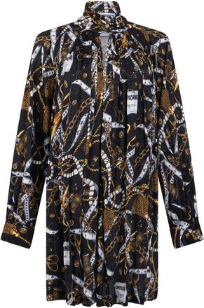 Moschino Kleedjes, Dames, Veelkleurig, S, Gedrukte overhemdjurk