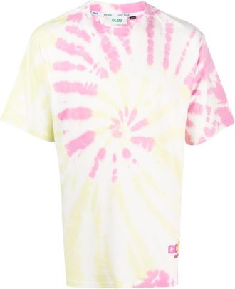 GCDS tie-dye print T-shirt - men - Cotton - S - Pink