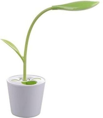 OEM L&aacute;mpara De Mesita De Noche Led Usb, 3 Modos De Iluminaci&oacute;n, L&aacute;mpara De Escritorio, L&aacute;mpara De Mesa, Ideal Para Leer, Forma De Planta Original, Verde Y