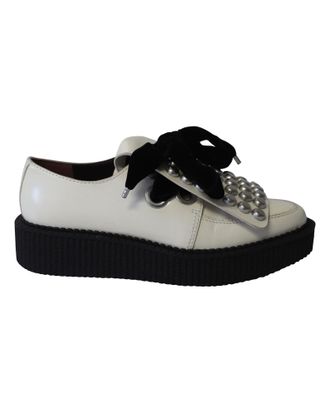 Marc Jacobs Marc By Marc Jacobs Studded Creeper Schoenen in Ivoor Leer