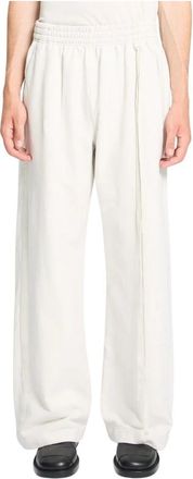 Ann Demeulemeester Boas Comfort Joggingbroek - Heren - Wijde Broeken - Wit - S - Katoen - Broeken