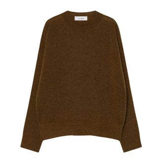 Pomandere Dames Alpaca Wol Trui Lichtgewicht - Dames - Ronde hals truien - Bruin - L - Wol - Truien & Vesten