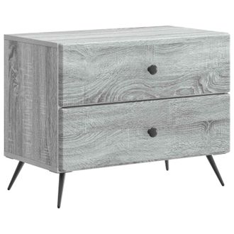 vidaXL Armario De Noche Con Caj&oacute;n Gris Sonoma 62 X 34,5 X 47,5 Cm Vidaxl