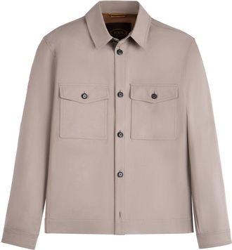 Tod's over shirt jacket - men - Cotton/Linen/Flax - L - Grey