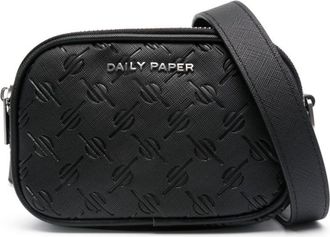 Daily Paper Clothing logo-plaque monogram-pattern shoulder bag - unisex - Recycled Polyester/Recycled Polyurethane - One Size - Black