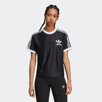 adidas T-Shirt ADIDAS ORIGINALS 3 S PNST TEE, Damen, Gr. XXL, schwarz, Obermaterial: 100% Polyester, Shirts T-Shirt