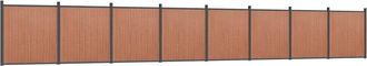 Berkfield Home Fence Panel Brown 1391x186 cm WPC