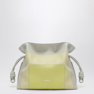 Loewe Flamenco Clutch medium bag in Pale Grey/Light Citrine