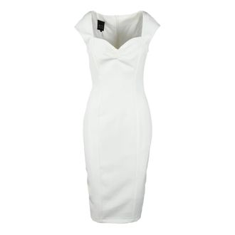 Access Fashion Stijlvolle Midi Jurk - Dames - Casual kleedjes - Wit - L - Polyester - Kleedjes