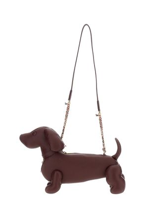 Thom Browne Bordeaux Hector Pebbled Leather Bag