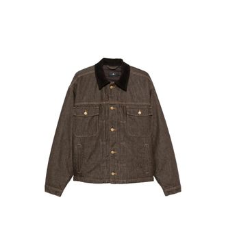 7 For All Mankind Corduroy-collar Denim Jacket