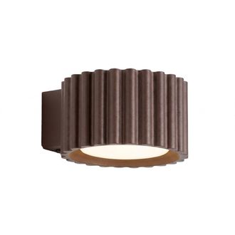Sollux Lighting Aplique marr&oacute;n aluminio alt. 6 cm