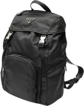 Prada Pre-owned Vintage Nylon Rugzak - Dames - Vintage Rugzakken - Zwart - ONE Size - Nylon - Vintage