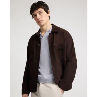 Onia Suede Traveler Jacket in Chocolate at Nordstrom, Size X-Large