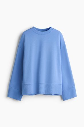 H&M Oversized Sweatshirt aus Baumwolle - Blau