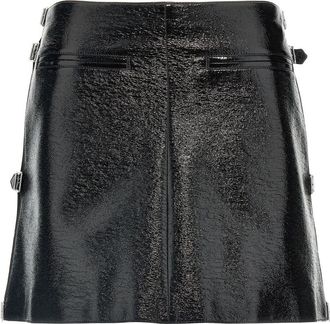 Courrèges Black Low Length Mini Skirt