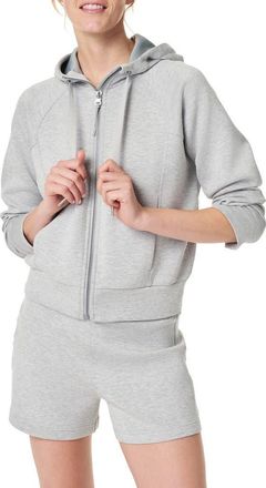 Spanx AirEssentials Zip-Up Hoodie in Light Grey Heather at Nordstrom Rack, Size Medium