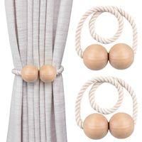 OEM Sujetadores Magn&eacute;ticos Para Cortinas, Pinzas De Madera Para Cortinas (par), Sujetadores Magn&eacute;ticos Resistentes Y Duraderos Con Cordones En Bucle, Idea