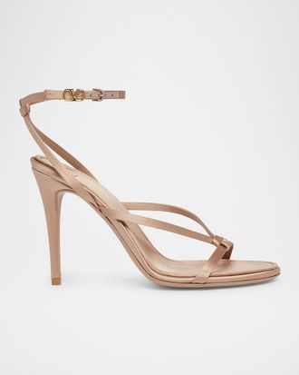 パンプス Valentino Garavani High Heel Valentino Garavani Rockstud Light Ivory Patent Leather Ankle