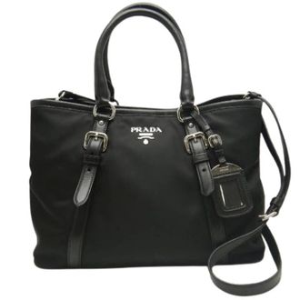 Prada Pre-owned Tote Bags, female, Black, Size: ONE SIZE Pre-owned Vintage Tote Bag