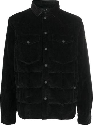 Moncler Gelt down shirt jacket - men - Cotton/Elastane/Polyester/Down/Feather - S - Black
