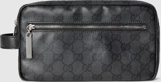 Gucci Essence Classic Small Toiletry Case, Black, GG Canvas
