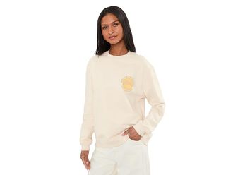 AllSaints Sun City Etta Sweat Womens Sweatshirt Birch White : LG (US 10-12), Cotton