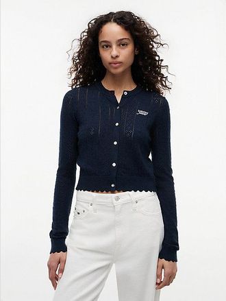 Tommy Hilfiger Slim Pointelle Flag Cardigan
