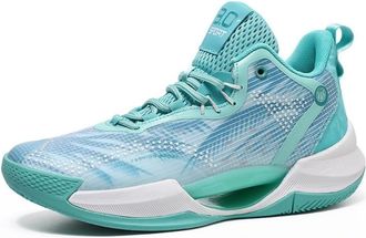 Generic Mens Basketball Shoes are Breathable Cushioned Anti Slip Wear-Resistant Grip Sports Training Boots Walking Shoes(Cyan,8.5 UK)