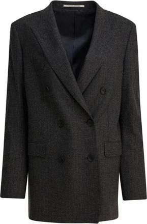 Tagliatore Jasmine Blazer - Dames - Blazers - Grijs - S - Wol - Jassen