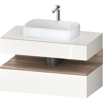 Duravit Duravit - Qatego Consola Mueble Bajo Lavabo, 1 Extra&iacute;ble, 1 Caj&oacute;n