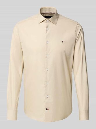 Tommy Hilfiger Tailored Slim Fit Businesshemd aus Baumwoll-Mix in Beige, Gr&ouml;&szlig;e 42