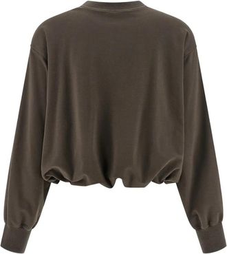 Brunello Cucinelli Womens Dropped-Shoulder Curled Sweatshirt Ss26 W