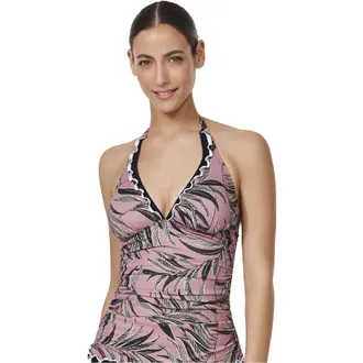 Gottex Palmita Halter Tankini Top in Dusk-Pink at Nordstrom, Size 12