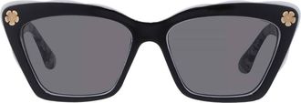 Betsey Johnson Smoke Cat Eye Ladies Sunglasses 10266004.CGR BAWSMK