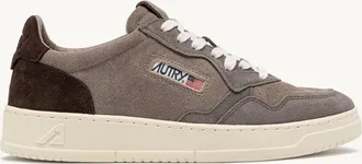 Autry MEDALIST LOW TRICOLOR SNEAKERS IN TAUPE AND TERRACOTTA SUEDE